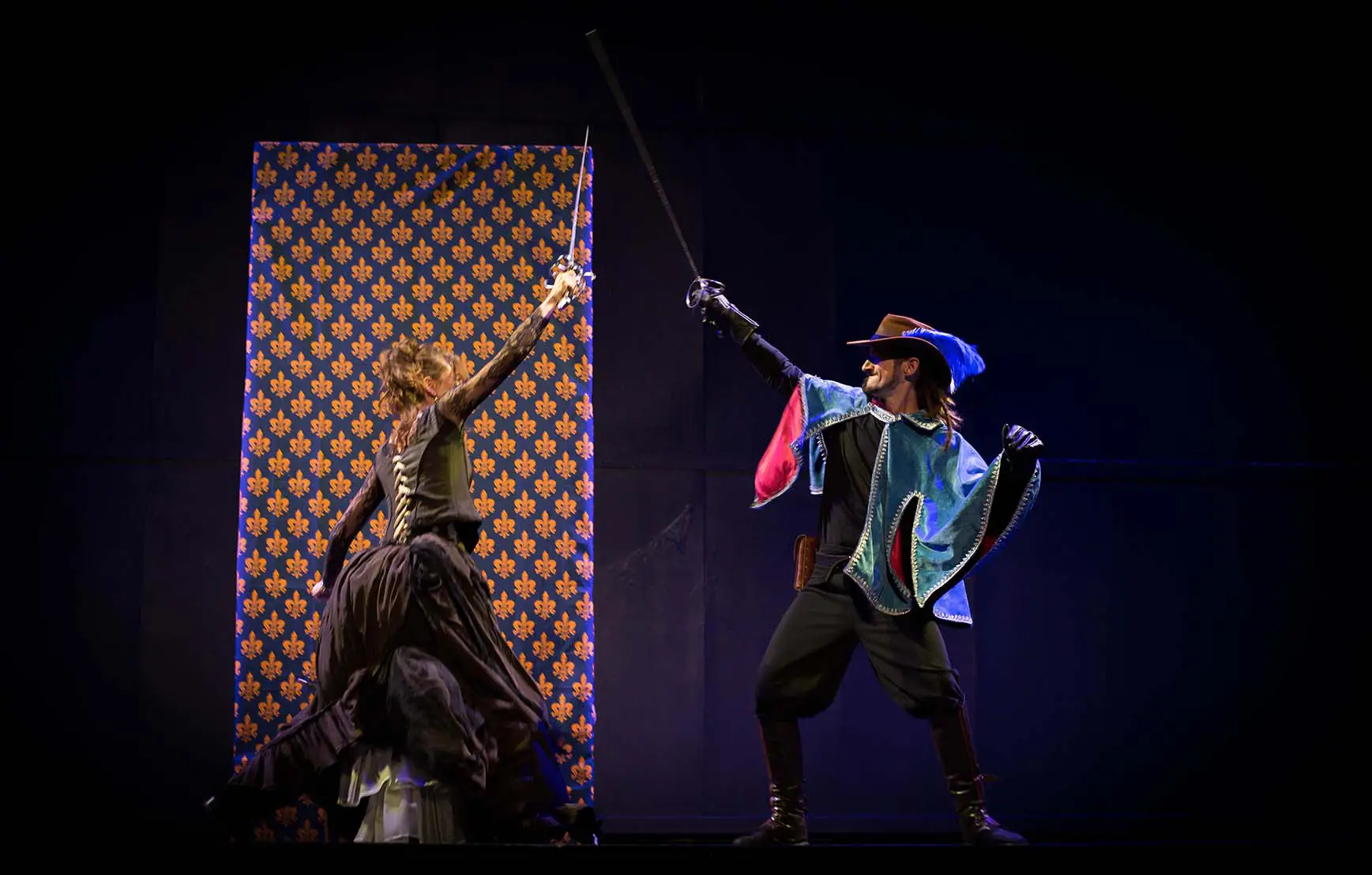 Combat entre les 3 Mousquetaires sur la scène de l'Opéra de Nice